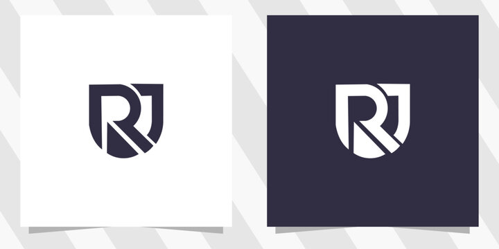 letter rj jr logo design