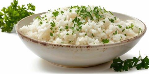 boiled rice with herbs Generative AI