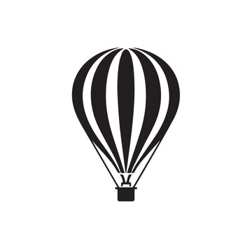 Hot Air Balloon in cartoon, doodle style . Image for t-shirt, web, mobile apps and ui. Isolated 2d vector illustration in logo, icon, sketch style, Eps 10, black and white. AI Generative