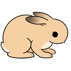 ポップな野うさぎのイラスト