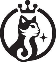 Cat Vector Logo Art Design.