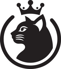 Cat Vector Logo Art Design.