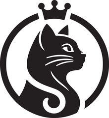 Cat Vector Logo Art Design.