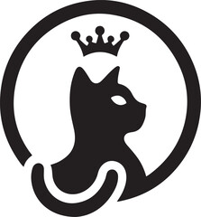 Cat Vector Logo Art Design.