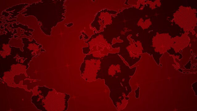 Concept global earth map with rising and filling virus