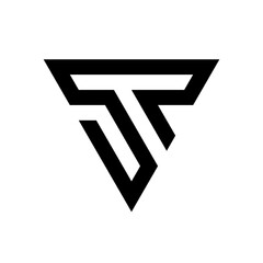 Letter SR or SP triangle monogram logo design