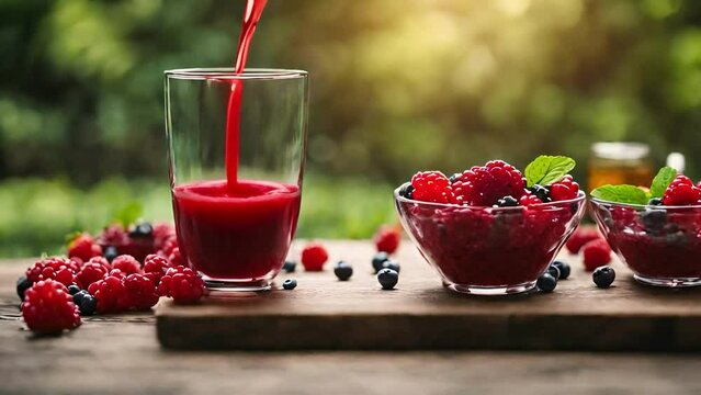 pouring berry juice in a glass, berry tea, iced tea pouring, tea pouring video animation, looping seamless looping animation, food stock, beverages stock video, drinks videos, stock videos