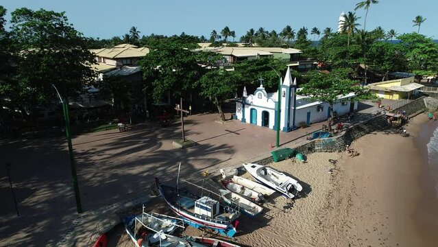 Aerial view of Praia do Forte - Mata de S&atilde;o Jo&atilde;o, Bahia, Brazil