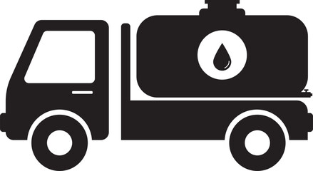 illustration of a truck icon transporting oil