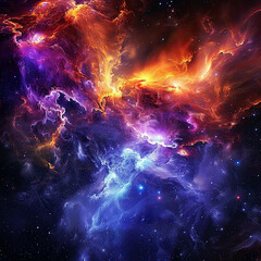 Celestial Symphony Mesmerizing Cosmic Display Background