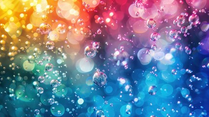 Water bubbles abstract colorful background