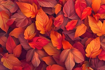 realistic autumn leaves. Autumnal background