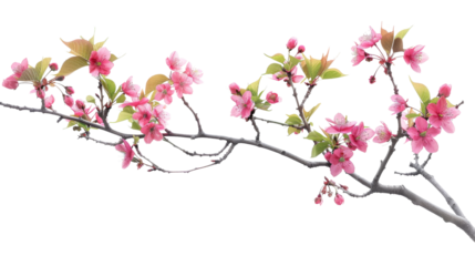 Pink blossom of a tree