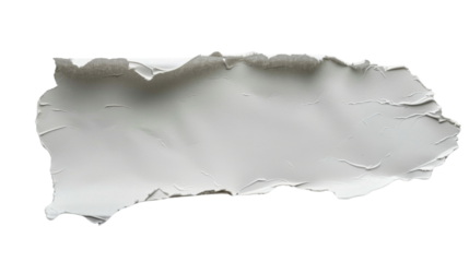 White torn paper piece