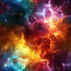 Vibrant Nebula - Colorful Celestial Tapestry