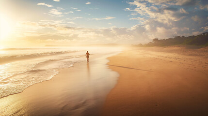 Serene Beach Sunrise Run