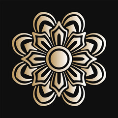 Simple round decoration. vector mandala