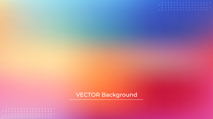 Smooth and blurry colorful gradient mesh background. Modern bright rainbow colors. Easy editable soft colored vector banner template. Premium quality