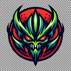 Colorful Head Demon Vector Evil for Menacing sutable for a T-Shirt design