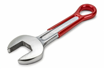 Obraz premium Adjustable Red Wrench, Isolated on White, Handyman Tool Concept