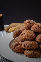 A group of Warm Homemade Gingersnap Cookies