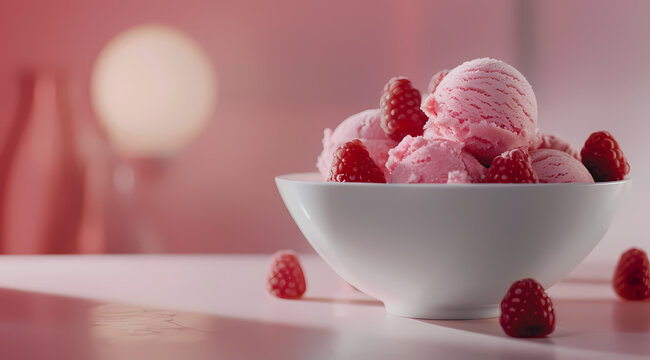 helado de frambuesa 