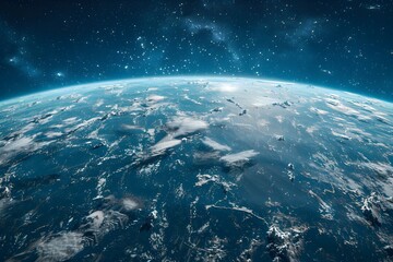 A gigantic view of the Earth from space - obrazy, fototapety, plakaty
