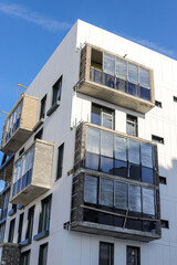 Completed residential apartments in a new development