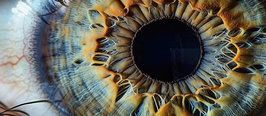 Close-up of an eye with a dilated pupil