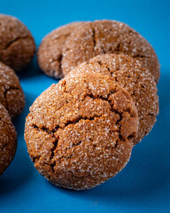 A group of Warm Homemade Gingersnap Cookies