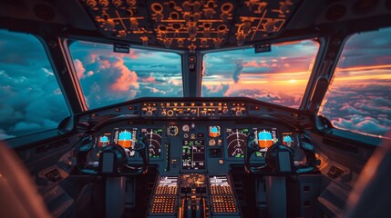 Exploring the aircraft dispatcher s cockpit for efficient aviation operations management - obrazy, fototapety, plakaty