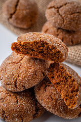 A group of Warm Homemade Gingersnap Cookies