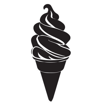 recommend clip art: Ice cream in cartoon, doodle style . Image for t-shirt, web, mobile apps and ui. Isolated 2d vector illustration in logo, icon, sketch style, Eps 10, black and white. AI Generative