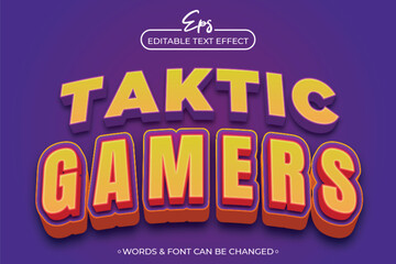 Gamers editable text effect template