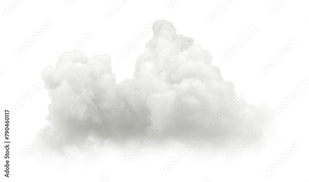 Aufkleber minimalist soft neat clouds on transparent backgrounds 3d illustrations png