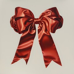 Meticulously Detailed Red Ribbon Bow