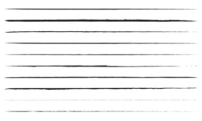 Strikethrough lines collection. Set of hand drawn freehand emphasis elements, underline, marker or ball pen line, crossed scribble stripe. Vector illustration. EPS 10