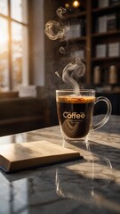 cup of coffee on table