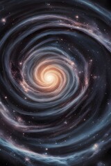 Fototapeta premium spiral galaxy in space, A mesmerizing spiral galaxy floating in the vastness of space, showcasing its intricate cosmic beauty.