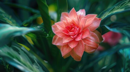 A flower growing naturally in a botanical garden - obrazy, fototapety, plakaty