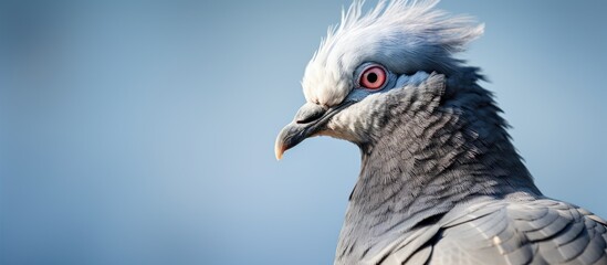 A pigeon with an elongated beak