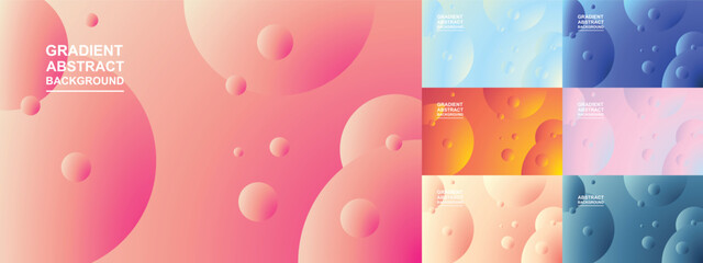 Abstract background pack with gradients in modern style