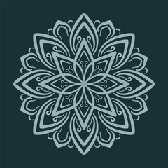 Simple round decoration. vector mandala