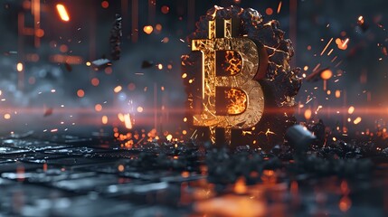 The Unleashing of Bitcoin: A 3D Depiction of Financial Transformation