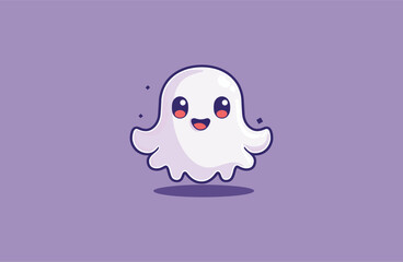 Fototapeta premium Cute Ghost Mascot logo Design