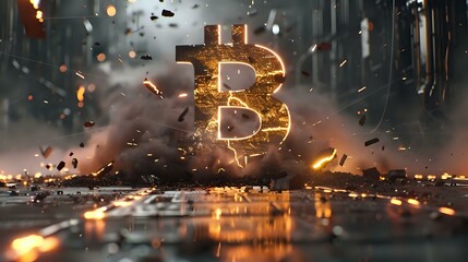 The Shattered Bitcoin: A Symbolic Depiction of Financial Progress