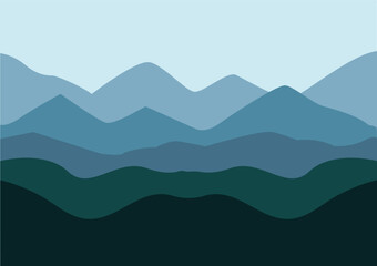 Fototapeta na wymiar outdoors mountain peak horizon travel illustration background set vector design 