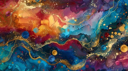 Step into the whirlwind of color and excitement that is Mardi Gras with this captivating digital watercolor background