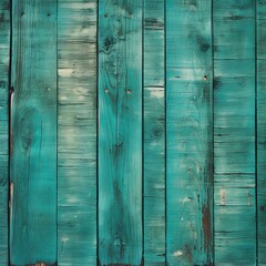 Vintage Turquoise Wooden Planks