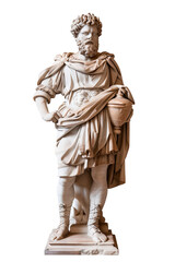 Fototapeta na wymiar Ancient statue of greek man with beard